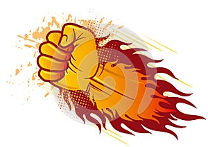 fist and flame