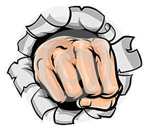 Fist Hand Punching Hole