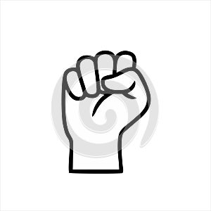 Fist icon isolated on white background. Fist icon in trendy design style. Fist vector icon modern and simple flat symbol for web s