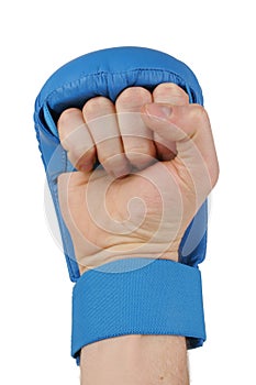 Fist with karate glove