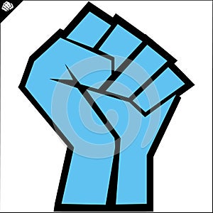 Fist. martial arts emblem, symbol. Vector. photo