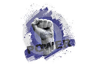 The fist is a symbol of the protest of the revolution of force