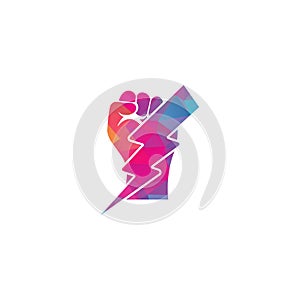 Fist Thunder Power Logo Design.