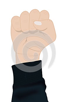 Fist up icon. Cartoon of fist up vector icon for web design isolated on white background