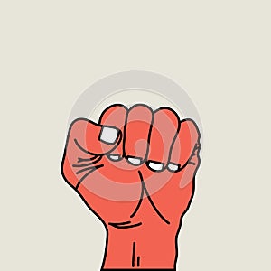 Fist vector illustration.
