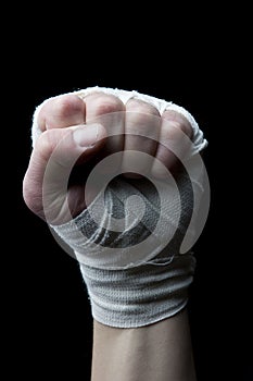 Fist with wrist wraps