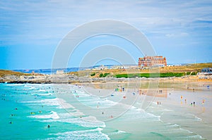 Fistral beach in Cornwall, England photo