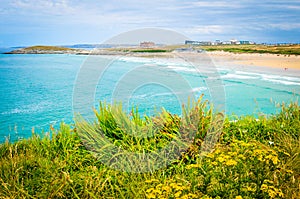 Fistral beach in Cornwall, England photo