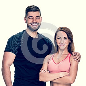 Fit bodybuilding couple