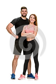 Fit happy couple