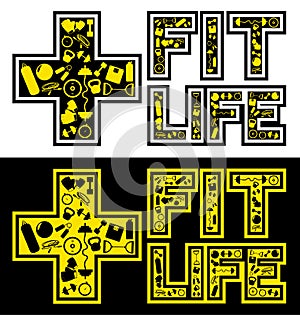 + FIT + LIFE, LETTERING ART