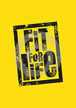 Fit for Life typography, t-shirt graphics