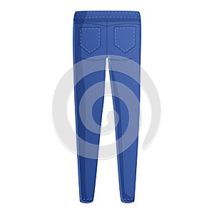 Fit man jeans icon, cartoon style