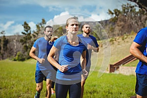 Fit people running