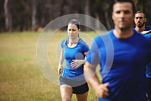 Fit people running