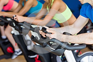 Fit people in a spin class