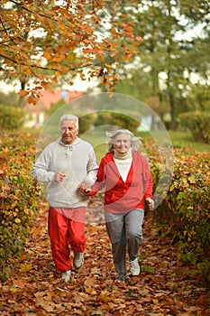 Fit senior couple