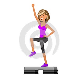 Fit woman stretching her leg to warm up - isolated over white background