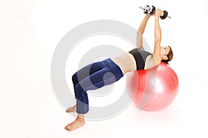 Fitball Dumbbell Flyes photo