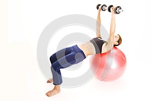 Fitball Dumbell Press 2 photo