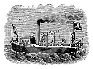 Fitch Steamboat, vintage illustration