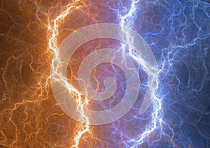 Fite and ice lightning bolt