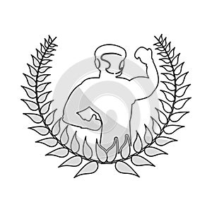 Fitman flexing emblem icon image