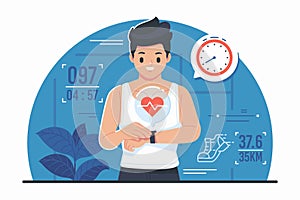 Fitnes tracker vector illustration