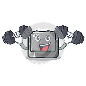 Fitness alt button in the cartoon shape