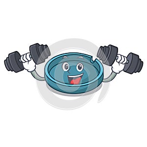 Fitness ashtray character cartoon style