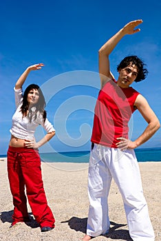 Fitness on the beach