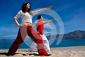 Fitness on the beach