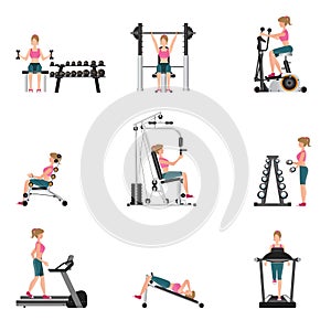 Fitness cardio exercise and equipment.
