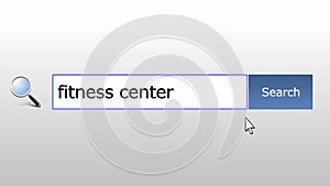 Fitness center - graphics browser search query, web page