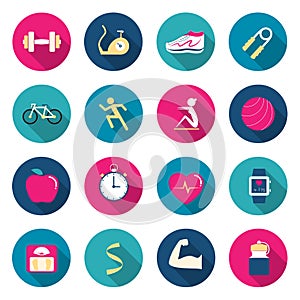 Fitness color icons