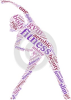 Fitness concept tag cloud