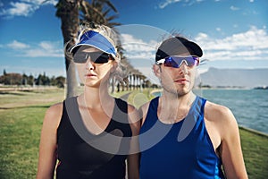 Fitness couple portrait