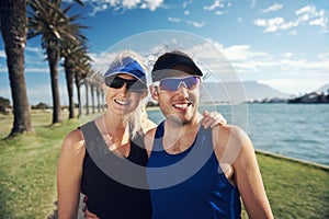 Fitness couple portrait