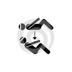 Fitness, crutch, training icon. Element of fitness illustration. Signs and symbols icon can be used for web, logo, mobile app, UI