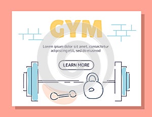 Fitness doodle banner vector concept