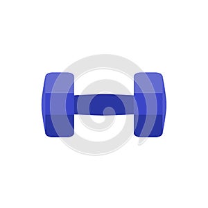 Fitness dumbbell icon, flat style. Vector illustration isolated on white background