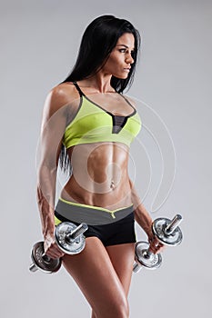 Fitness with dumbbells