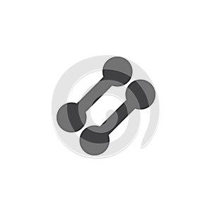 Fitness dumbbells vector icon