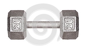Fitness exercise equipment dumbbell weights isolated