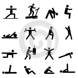 Fitness and exercise icons