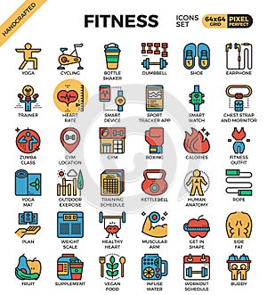 Fitness exercise icons