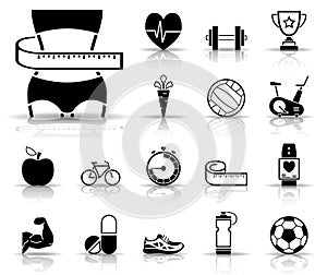 Fitness & Fast Food - Iconset - Icons
