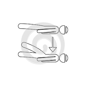 Fitness, flutter, kick outline icon. Element of fitness illustration. Signs and symbols icon can be used for web, logo, mobile app
