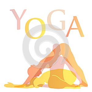 Fitness freak graphic with yoga poses