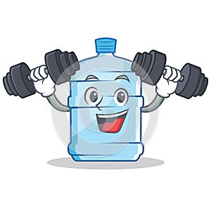 Fitness gallon character cartoon style